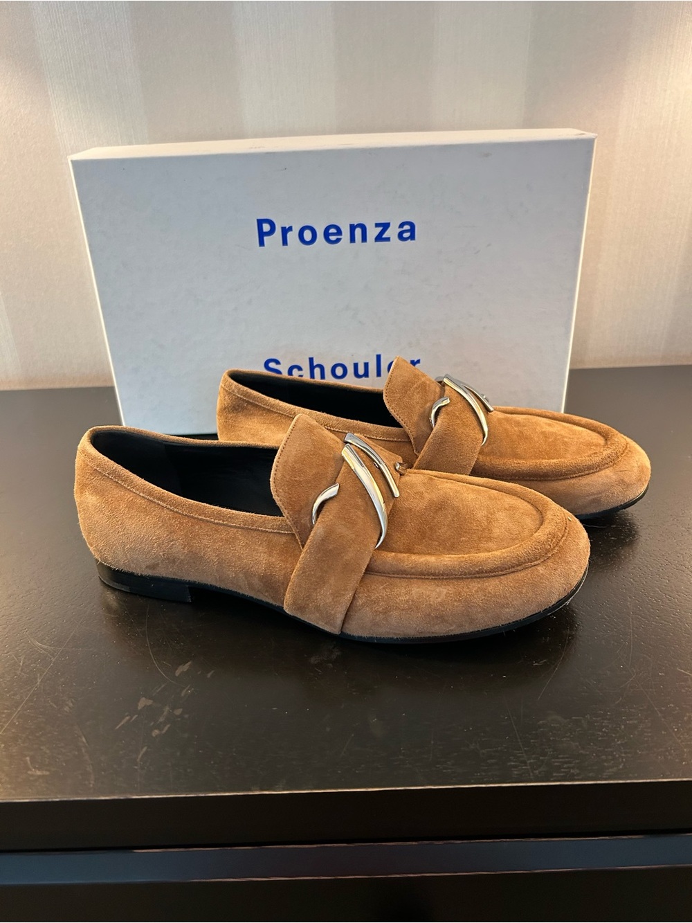 Proenza Schouler Women’s  Suede Loafers with Metal Bit